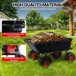 900 Lbs Garden Dump Cart With 10In Tires, Heavy Duty Poly Yard Cart With 180°Rotating Handle And Quick Release System, Utility ATV Trailer 16 900 Lbs Garden Dump Cart With 10In Tires, Heavy Duty Poly Yard Cart With 180°Rotating Handle And Quick Release System, Utility ATV Trailer -House Beautiful GUEST f221a712 586c 4342 a7bf e0830e4867b5