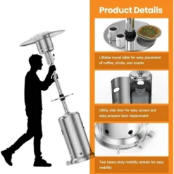 Jojoka Outdoor Patio Heater 48,000 BTU, Round Table, Double-Layer Burner, Safety System, Umbrella Style, Home & Commercial Use 11 Jojoka Outdoor Patio Heater 48,000 BTU, Round Table, Double-Layer Burner, Safety System, Umbrella Style, Home & Commercial Use -House Beautiful GUEST f36a5933 bdd5 442d 8548 88533ec9fcdd