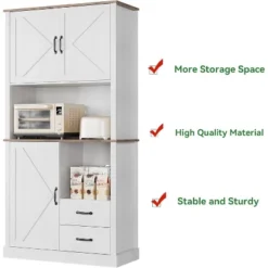 Jojoka Kitchen Pantry Cabinet With Microwave Stand,Bar Cabinet With 2 Drawers And 3 Door Cabinets For Dining Room 13 Jojoka Kitchen Pantry Cabinet With Microwave Stand,Bar Cabinet With 2 Drawers And 3 Door Cabinets For Dining Room -House Beautiful GUEST f56bb3d3 0f8b 434e b0f8 5d69230361ad