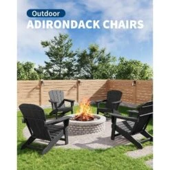 Outdoor Adirondack Chairs, HDPE Patio Chairs For All Weather, Heavy Duty Fire Pit Seating With Wide Armrests And Slatted Back 20 Outdoor Adirondack Chairs, HDPE Patio Chairs For All Weather, Heavy Duty Fire Pit Seating With Wide Armrests And Slatted Back -House Beautiful GUEST f5a3afd6 32bc 46aa b896 80a215294ff0