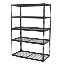Heavy Duty 5-Tier Storage Shelves – Metal Utility Rack With Adjustable Shelves, 2500 Lbs Capacity, 48" W X 18" D X 72" H, Organizer -House Beautiful GUEST f65666ed 6ab0 49cc b7d3 2bab87dbd3fd