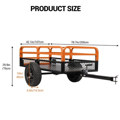 15 Cubic Feet Heavy Duty Steel Dump Cart Garden Utility Trailer With Removable Sides Hand Pull And Foot Pedal Dump Cart For ATV UTV 3 15 Cubic Feet Heavy Duty Steel Dump Cart Garden Utility Trailer With Removable Sides Hand Pull And Foot Pedal Dump Cart For ATV UTV