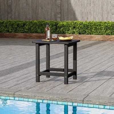 Outdoor HDPE Square Side Table - Adirondack Style Patio End Table For Pool, Beach - Weather Resistant & Easy Setup 8 Outdoor HDPE Square Side Table - Adirondack Style Patio End Table For Pool, Beach - Weather Resistant & Easy Setup - Image 6