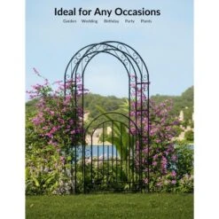 8.8 FT Birdcage Shape Garden Arch, Reinforced Metal Arbor For Climbing Flowers, Rust-Resistant Wedding Pergola 10 8.8 FT Birdcage Shape Garden Arch, Reinforced Metal Arbor For Climbing Flowers, Rust-Resistant Wedding Pergola -House Beautiful GUEST f77ece5a 9b3c 4120 b026 d23af5329f1f