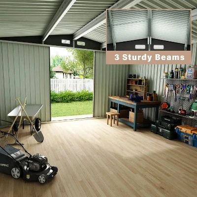 6x8FT Outdoor Metal Storage Sheds, Metal Garden Sheds & Outdoor Storage 7 6x8FT Outdoor Metal Storage Sheds, Metal Garden Sheds & Outdoor Storage - Image 5