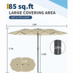 13FT Umbrella Outdoor Patio,Double-Sided Rectangle Umbrella Oversized Shade For 2-6 People 16 13FT Umbrella Outdoor Patio,Double-Sided Rectangle Umbrella Oversized Shade For 2-6 People -House Beautiful GUEST f8524c0f edf4 4a22 b057 15efdd16ec86