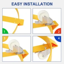 55 Gallon Heavy Duty Drum Dolly, 1000 Lbs Capacity, Steel Frame With Casters, Non-Tipping Barrel Cart For Warehouse -House Beautiful GUEST f94e1de9 8726 4f99 b3d5 390a041f6728