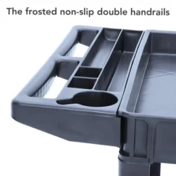 Service Cart 2-Shelf – 500 LBS Heavy Duty Rolling Utility Cart With Wheels And Two Trays, 45" X 25", Grey -House Beautiful GUEST f9bfeded 4cd7 4056 9f69 d0d6d42701d1