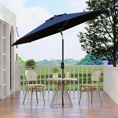 Jojoka 10FT Patio Umbrella With 8 Sturdy Ribs,Table Umbrella With Push Button Tilt And Crank 11 Jojoka 10FT Patio Umbrella With 8 Sturdy Ribs,Table Umbrella With Push Button Tilt And Crank - Image 9