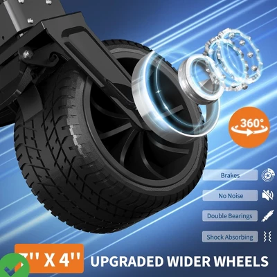 Heavy Duty Foldable Wagon For Beach Extra Large Collapsible Foldable Wagon For Camping 5 Heavy Duty Foldable Wagon For Beach Extra Large Collapsible Foldable Wagon For Camping - Image 3