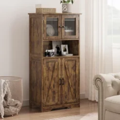 Kitchen Pantry Cabinets With Glass Doors And Adjustable Shelves, 54in Tall Freestanding Wooden Cupboard With Hutch 15 Kitchen Pantry Cabinets With Glass Doors And Adjustable Shelves, 54in Tall Freestanding Wooden Cupboard With Hutch -House Beautiful GUEST fc2ae378 cee3 4e34 a5ab 3beb3b868e3f