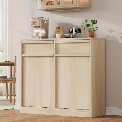 20 Gallon Double Tilt Out Trash Cabinet, Modern Hidden Freestanding Garbage Can & Laundry Hamper Pet Proof Cabinet 5 20 Gallon Double Tilt Out Trash Cabinet, Modern Hidden Freestanding Garbage Can & Laundry Hamper Pet Proof Cabinet - Image 3