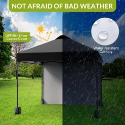 Jojoka 10'x10' Outdoor Canopy Tent With Sidewall,Easy Pop Up With Vented Roof,Portable Instant Camping Beach Tents -House Beautiful GUEST fc7f8431 4982 4430 8cc8 b0c9b0b705e0