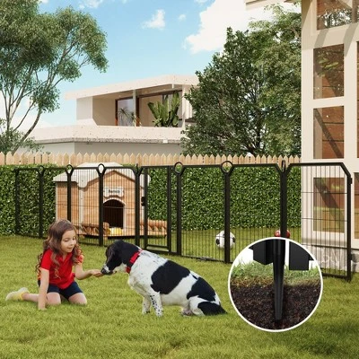 Dog Playpen For Yard, 24/32/40 Inch Metal Dog Fence 8/12/16 Panels For Large/Medium/Small Dogs Indoor & Outdoor 6 Dog Playpen For Yard, 24/32/40 Inch Metal Dog Fence 8/12/16 Panels For Large/Medium/Small Dogs Indoor & Outdoor - Image 4