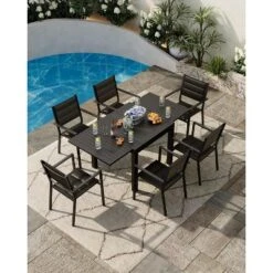 4-Piece Stackable Patio Chair Set - Aluminum Outdoor Dining Chairs Outdoor Patio Dining Chairs Set, All-Weather For Garden, Deck & Backyard 14 4-Piece Stackable Patio Chair Set - Aluminum Outdoor Dining Chairs Outdoor Patio Dining Chairs Set, All-Weather For Garden, Deck & Backyard -House Beautiful GUEST ff235b1c 31f7 4d6b 8898 3db68d8c5537