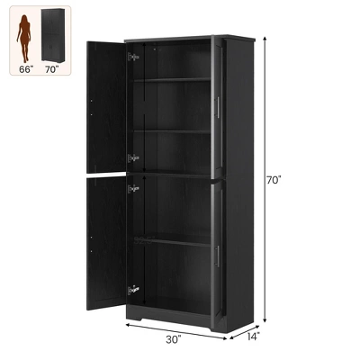 Tall Kitchen Pantry Cabinet, Storage Cabinet With Doors And Adjustable Shelves, Freestanding Large Utility Storage Cupboard 5 Tall Kitchen Pantry Cabinet, Storage Cabinet With Doors And Adjustable Shelves, Freestanding Large Utility Storage Cupboard - Image 3