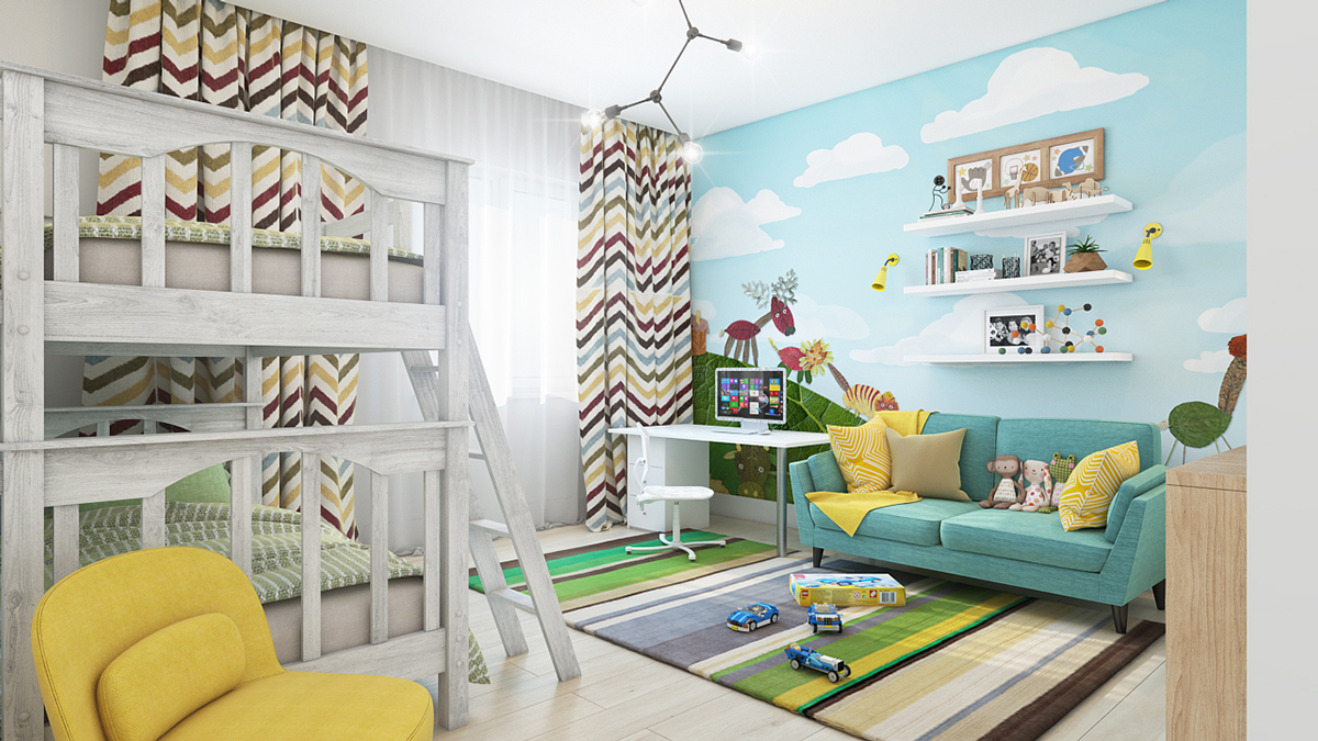 House Beautiful -House Beautiful kids room wall decor ideas